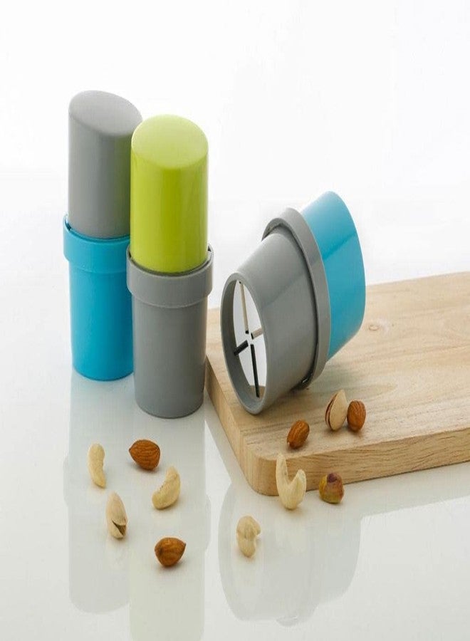 BEYOND BASIC Dry Fruit Cutter & Slicer Gadgets (3 in 1, Mix Colour) Kitchen Tools Kitchen Gadgets Dryfruit Choppers for Kitchen, Stainless Steel Blad (1) - Image 2